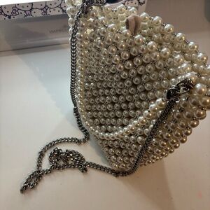 ZARA Pearl Beaded Handbag